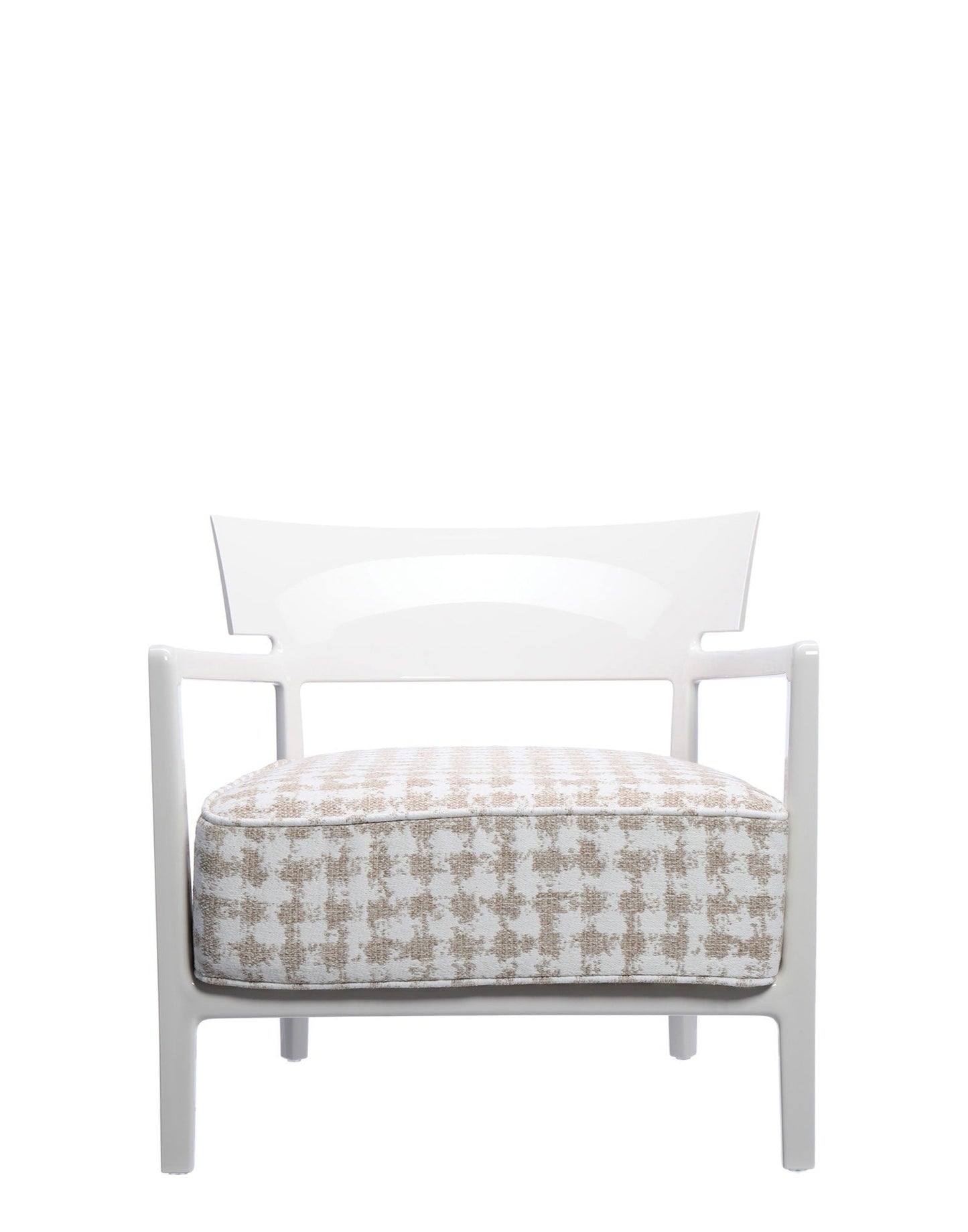 Cara Inddor Lounge Chair by Kartell #IVORY/FANCY WHITE-BEIGE