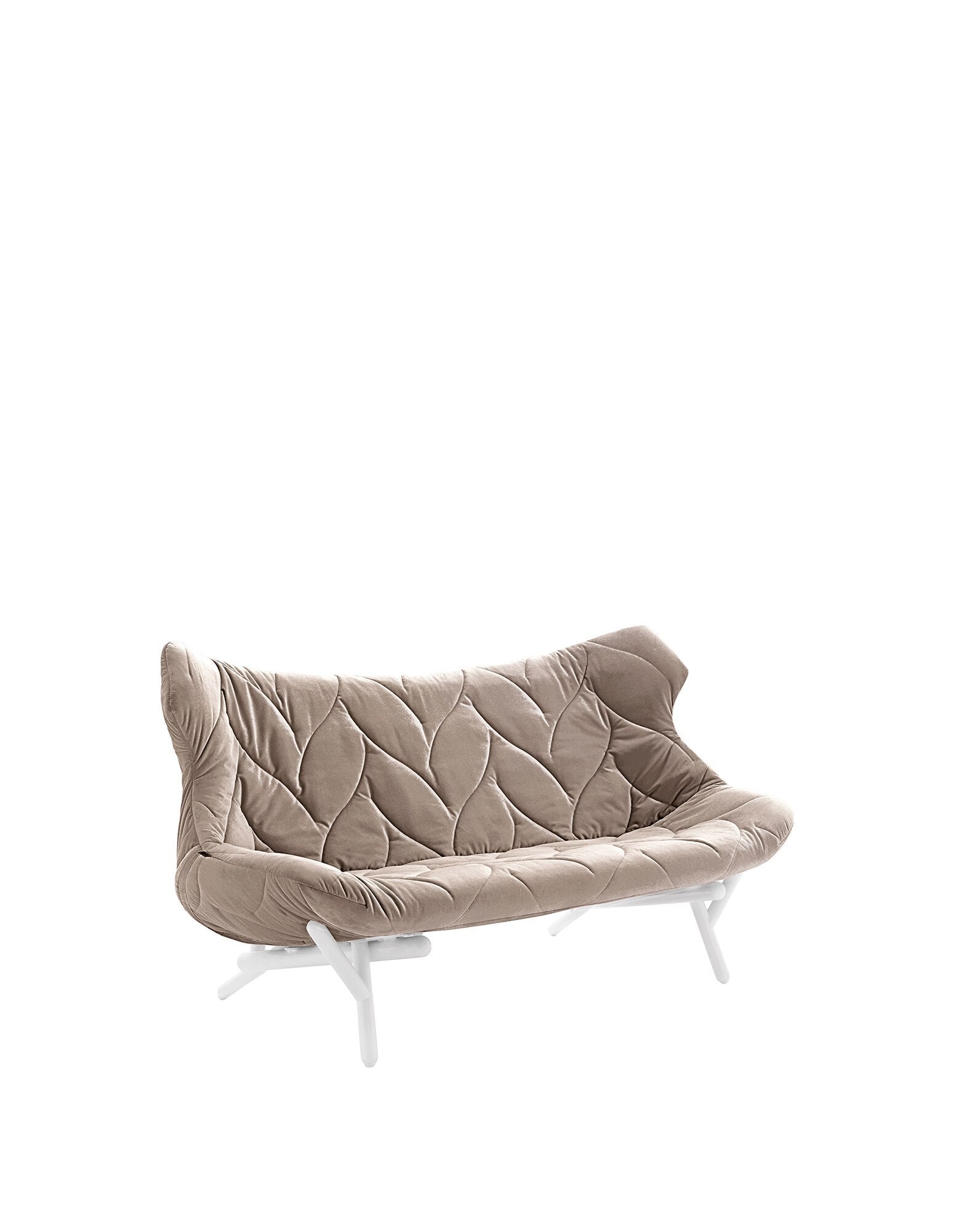 Foliage Sofa by Kartell #VELVET/TAUPE/WHITE
