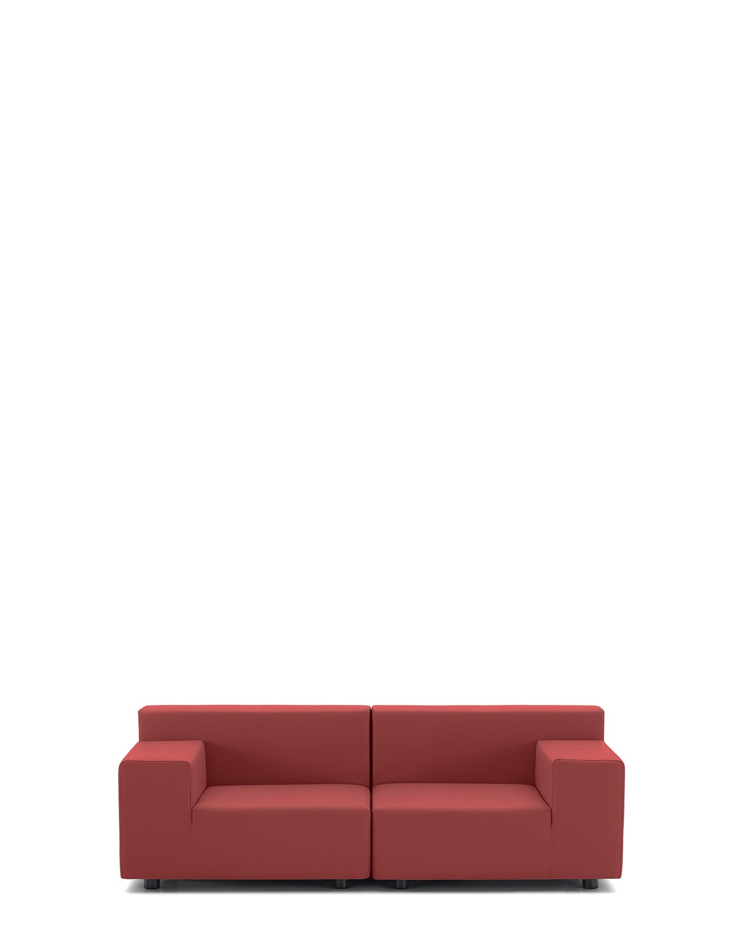 Plastics Tech Fabric Two-Seater Sofa by Kartell #BRICK RED