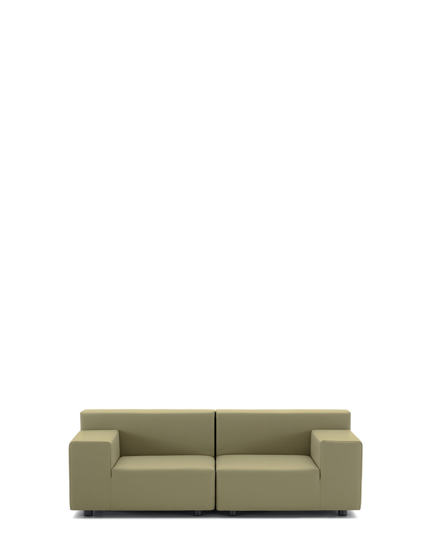 Plastics Tech Fabric Two-Seater Sofa by Kartell #GREEN