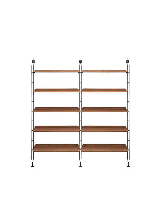 Adam Wood Shelf (2 Column) by Kartell #DARK WOOD/BLACK