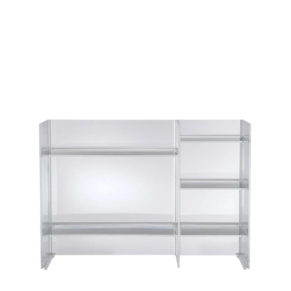 Sound-Rack multi-purpose shelving system by Kartell #CRYSTAL
