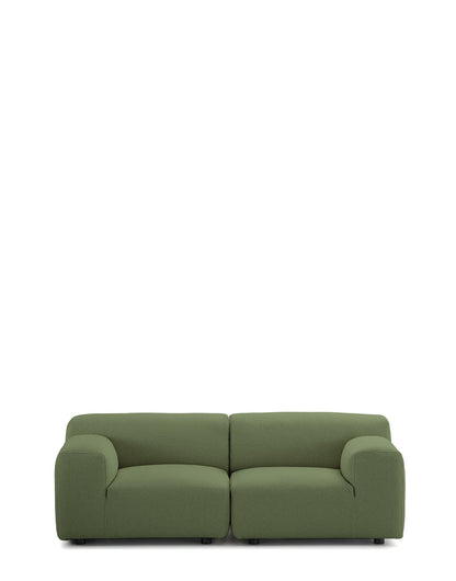 Plastics Duo Two-Seater Sofa Orsetto by Kartell #GREEN/FLAMEPROOF/