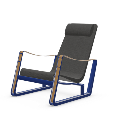 Cite Lounge Chair (Prouve Bleu Marcoule powder-coated (smooth)) by Vitra