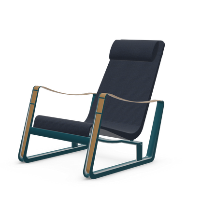 Cite Lounge Chair (Prouve Bleu Dynastie powder-coated (smooth)) by Vitra