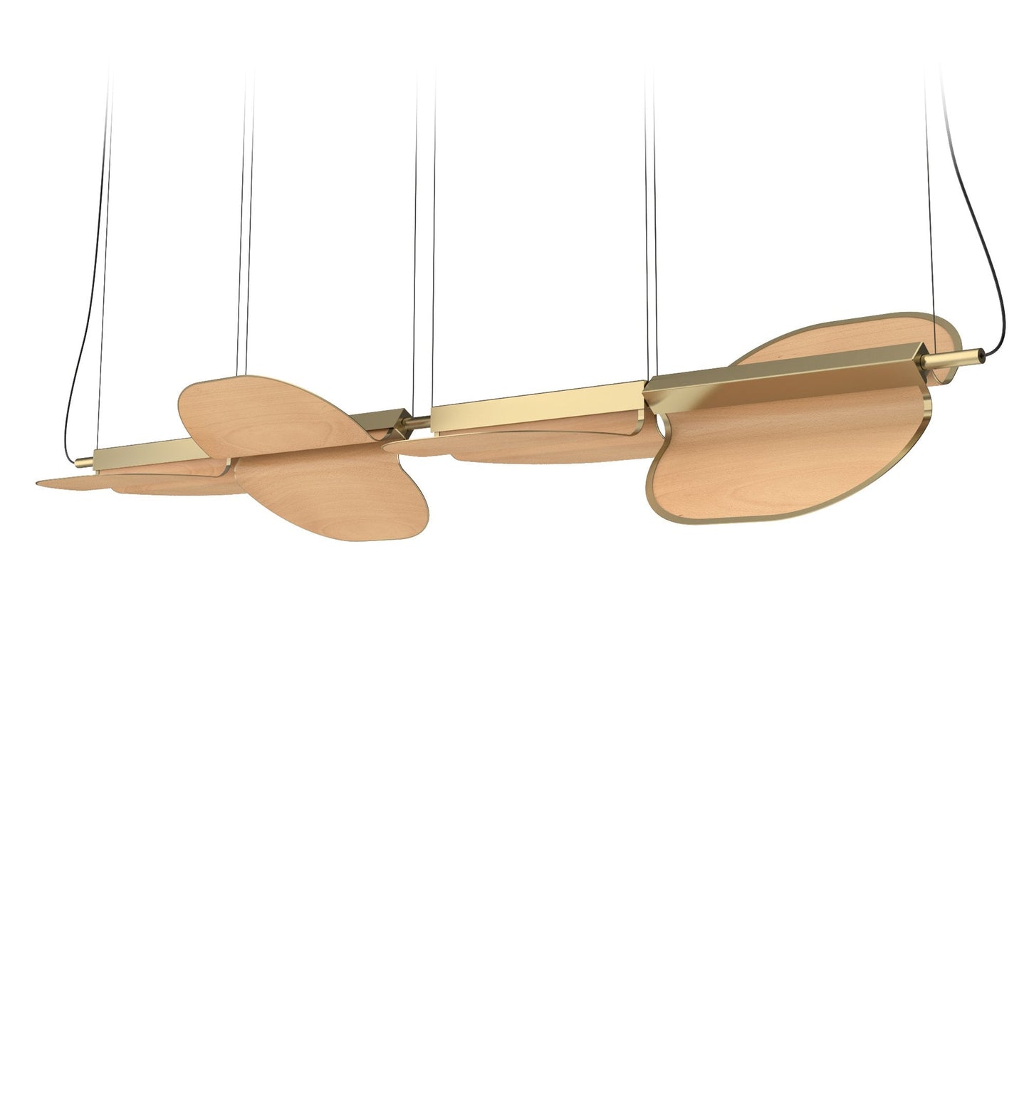 OMMA S2X2 - LED swivel wood veneer pendant lamp
