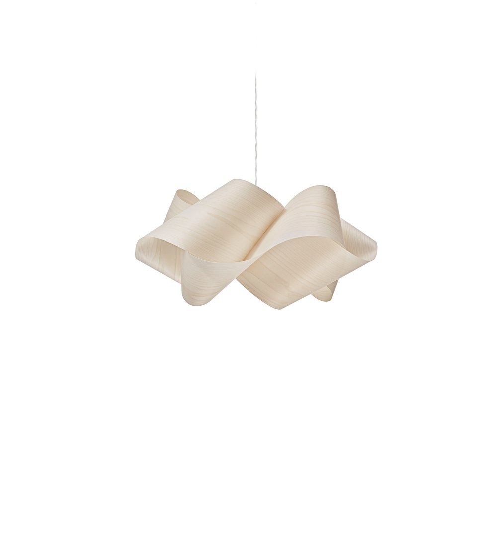 SWIRL - Handmade wood veneer pendant lamp