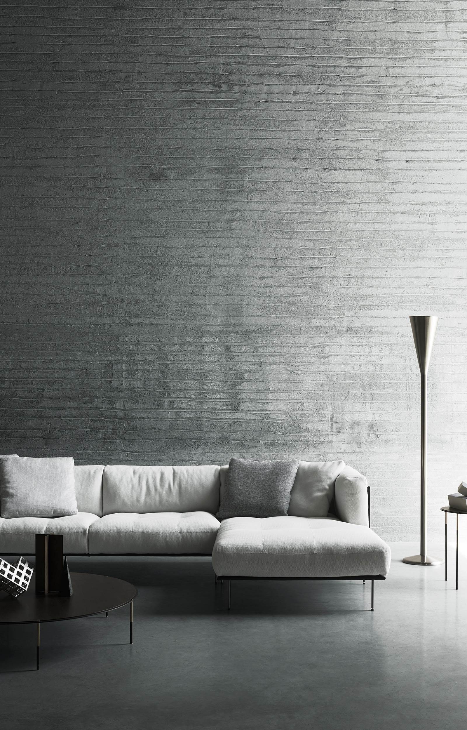ROD SYSTEM - Sectional fabric sofa