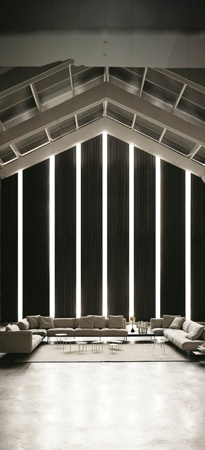 ROD SYSTEM - Sectional fabric sofa