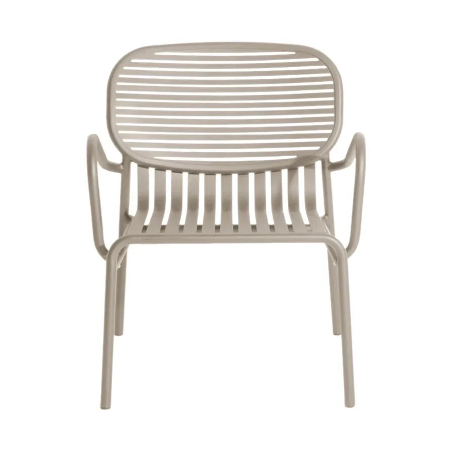 Week-End - Garden Powder Coated Aluminium Easy Chair With Armrests by Petite Friture #Dune