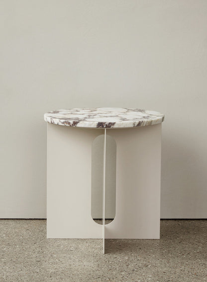 Androgyne marble table top, off white