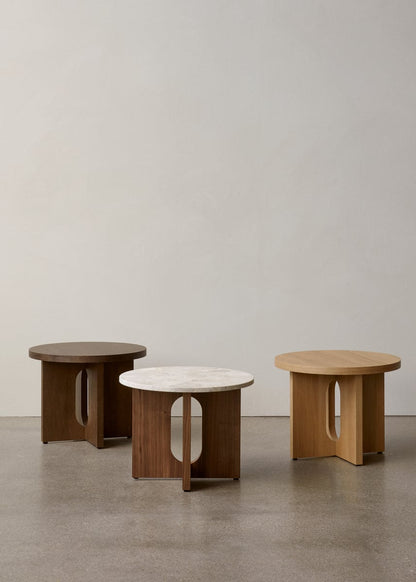 Androgyne side table, 50 cm, dark stained oak