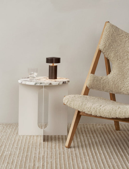 Androgyne side table, 40 cm, white