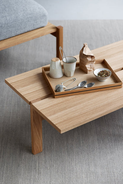Rectangular coffee table, 115 cm, oak