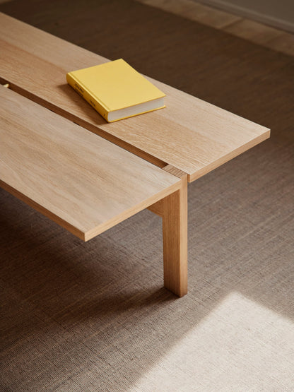 Rectangular coffee table, 115 cm, oak
