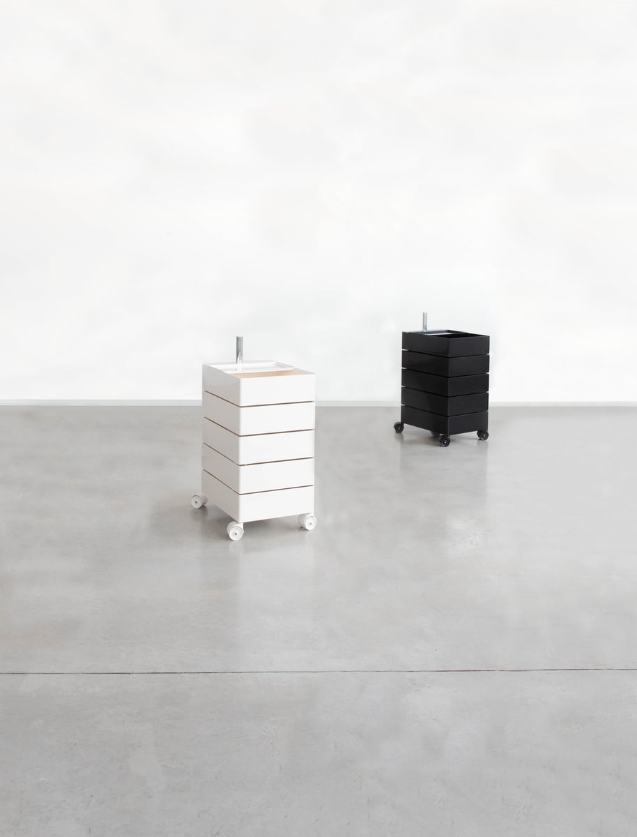 360° drawer unit, 5 drawers, white