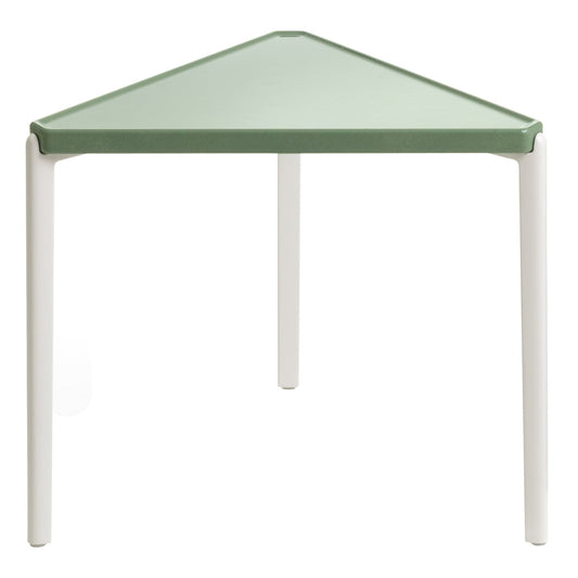 Tambour low table, 44 cm, white - green