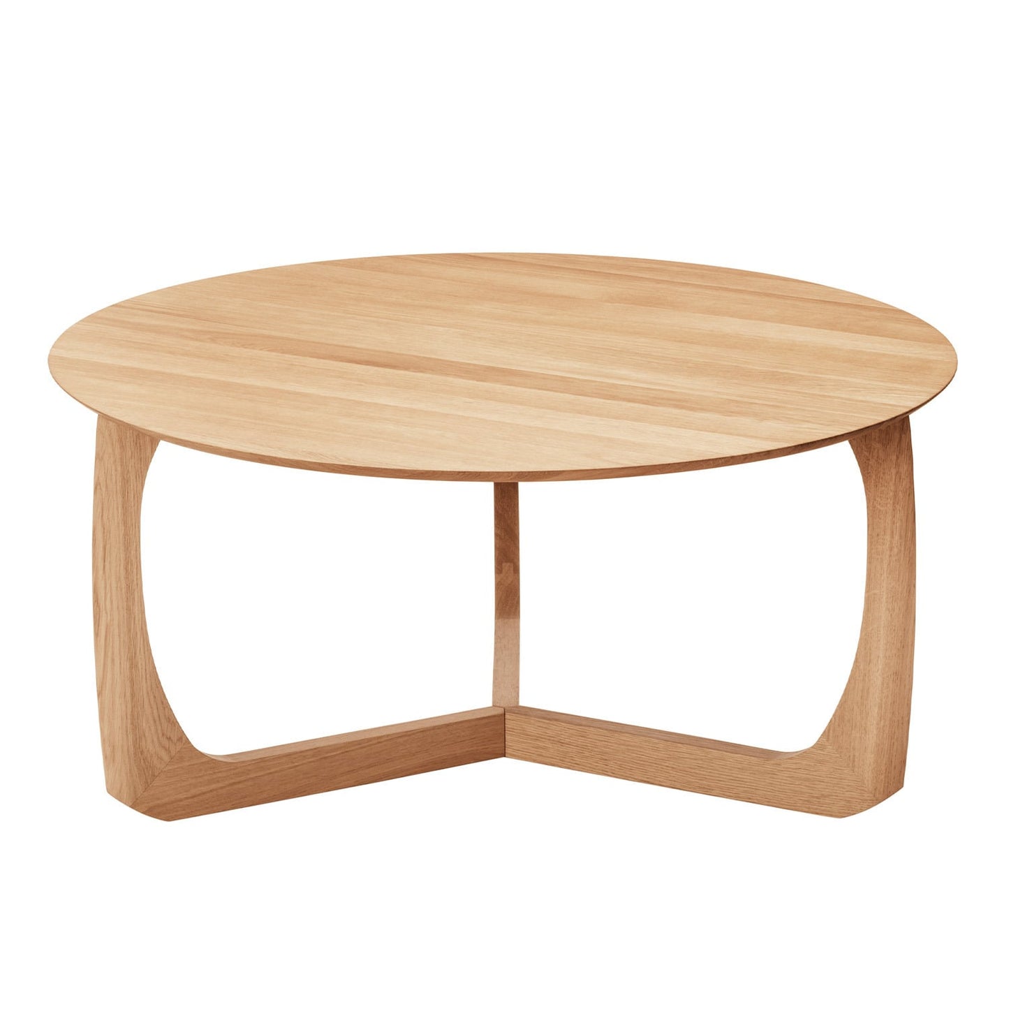 Lili lounge table, medium, 75 cm, oiled oak