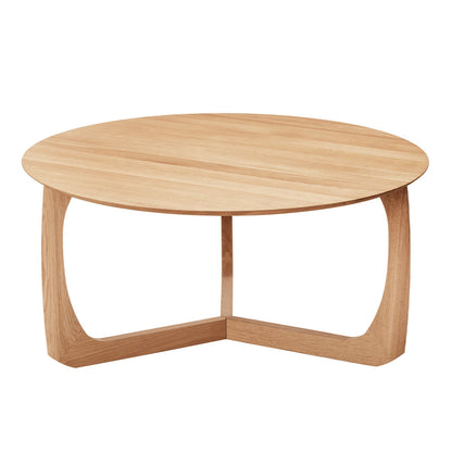 Lili lounge table, medium, 75 cm, oiled oak