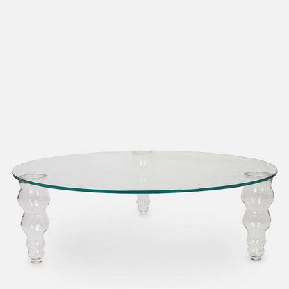 POST MODERN - Round crystal coffee table