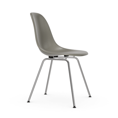 Eames Fiberglass Side Chair Dsx (Without Upholstery) by Vitra #chromed / Eames raw umber