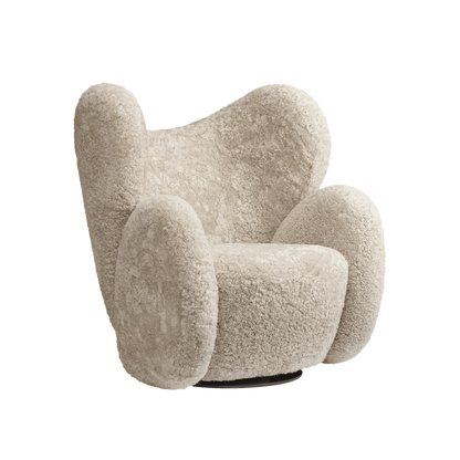 Big Big Chair - Wing Fabric Armchair by Norr11 #Sheepskin | Moonlight