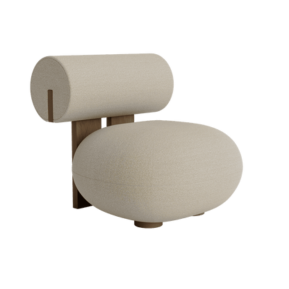 Hippo Lounge - Fabric Easy Chair by Norr11 #Light Smoked Oak / Kvadrat | Hallingdal 65 | 220
