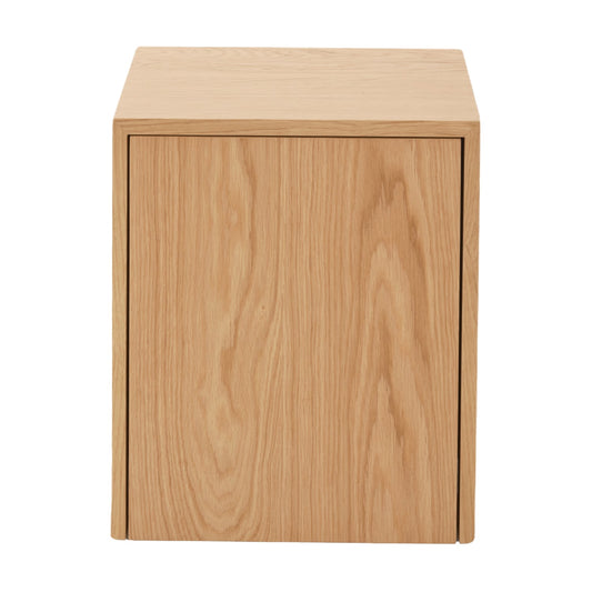 Mass side table with drawer, oak