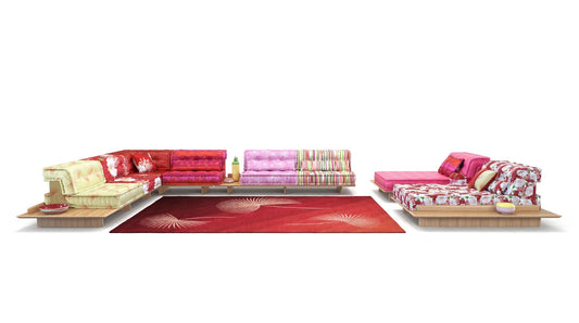 MAH JONG COMPOSITION NATSU – KENZO TAKADA WITH PLATFORMS by Roche Bobois