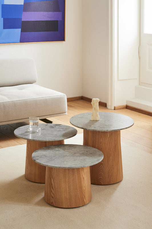 Niveau coffee table, 61 cm, oiled ash - tundra grey
