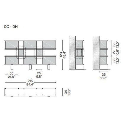 Noiraju Type MX Wall (Model - 215x35xH123)