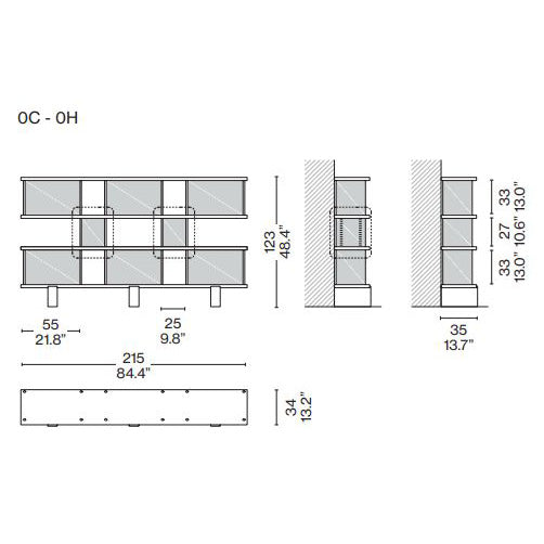 Noiraju Type MX Wall (Model - 215x35xH123)