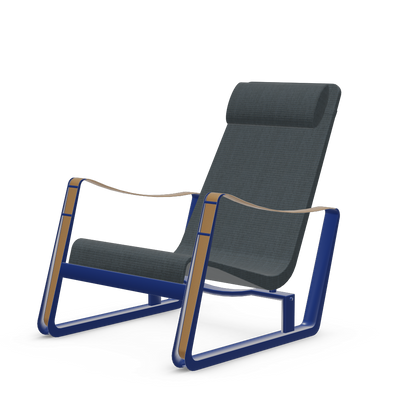 Cite Lounge Chair (Prouve Bleu Marcoule powder-coated (smooth)) by Vitra