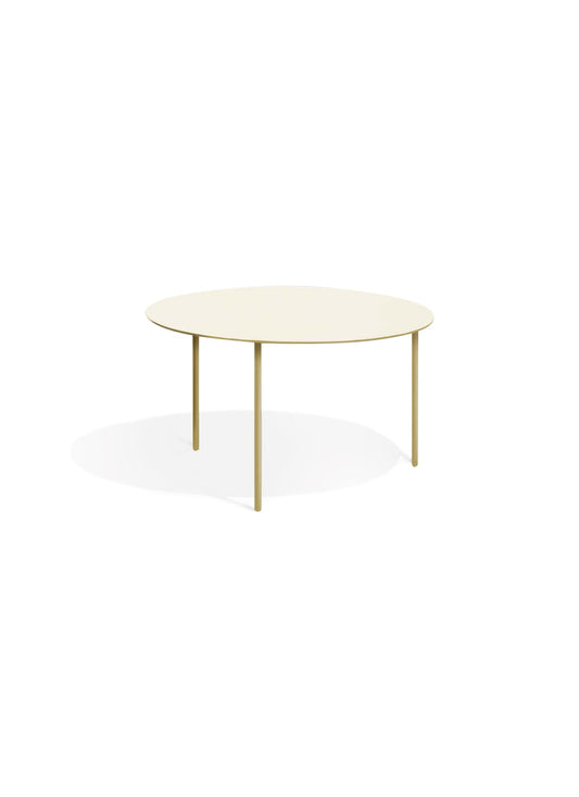 Pair side table, L, ochre steel