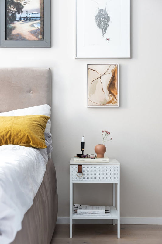 Tracy side table, left, white