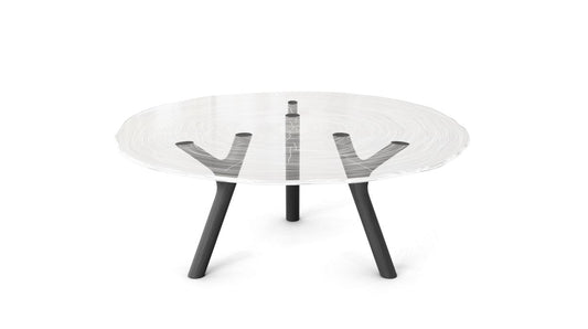 PLEXIWOOD COCKTAIL TABLE - D.100CM by Roche Bobois
