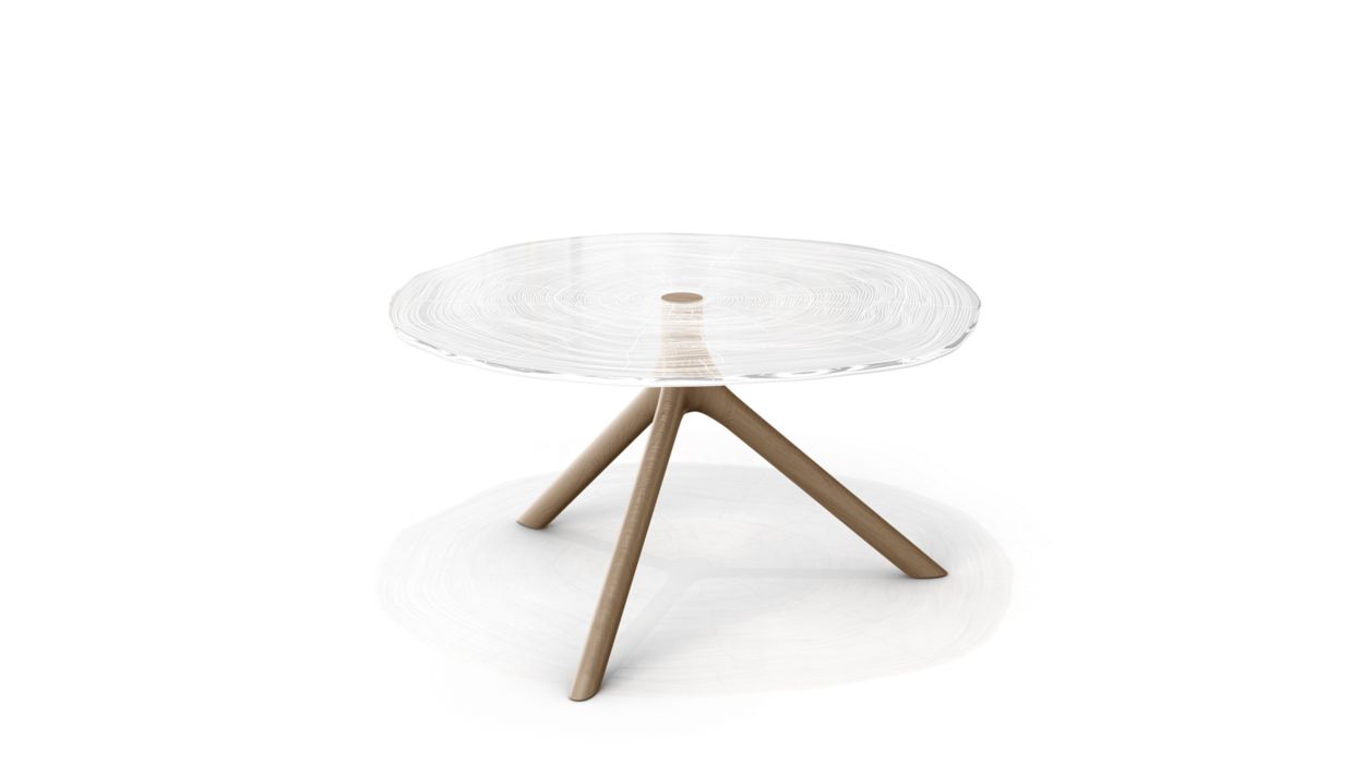 PLEXIWOOD COCKTAIL TABLE - D.70CM by Roche Bobois