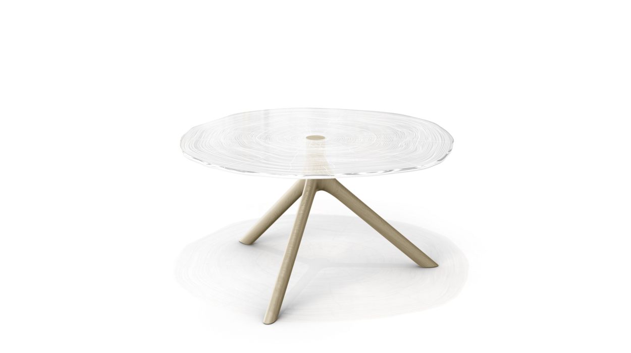 PLEXIWOOD COCKTAIL TABLE - D.70CM by Roche Bobois