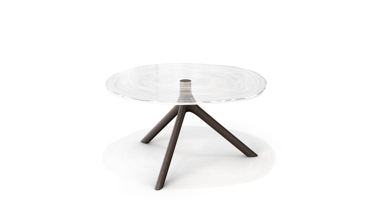 PLEXIWOOD COCKTAIL TABLE - D.70CM by Roche Bobois