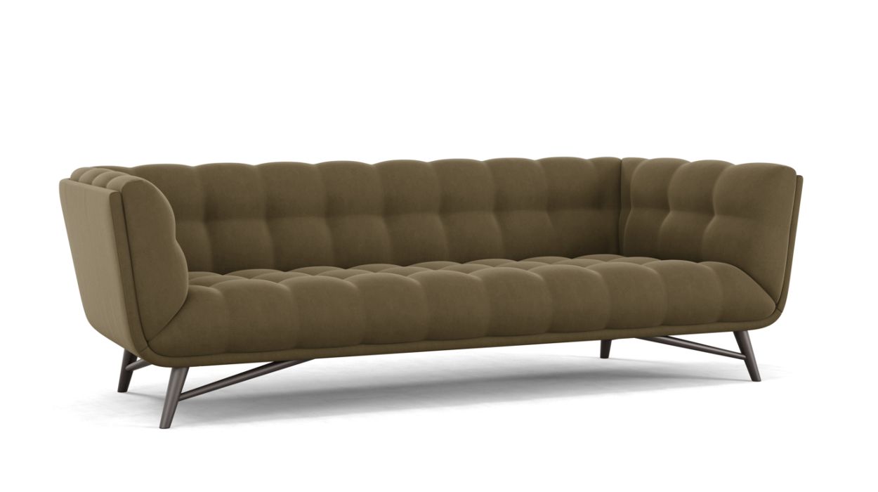 Profile Large 3-Seat Sofa by Roche Bobois #Cabaret fabric/Châtain