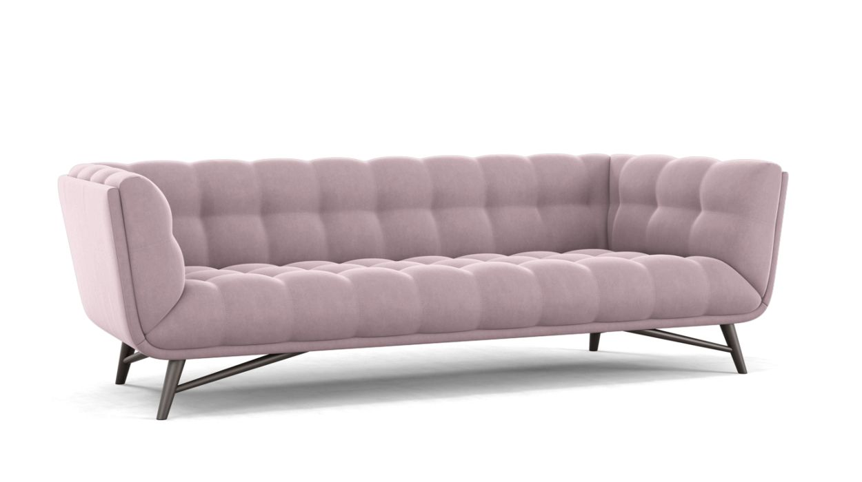 Profile Large 3-Seat Sofa by Roche Bobois #Cabaret fabric/Pink