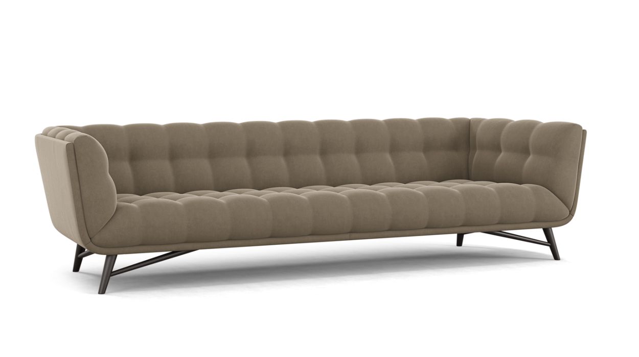 PROFILE LARGE 4-SEAT SOFA by Roche Bobois #Cabaret fabric/Grège