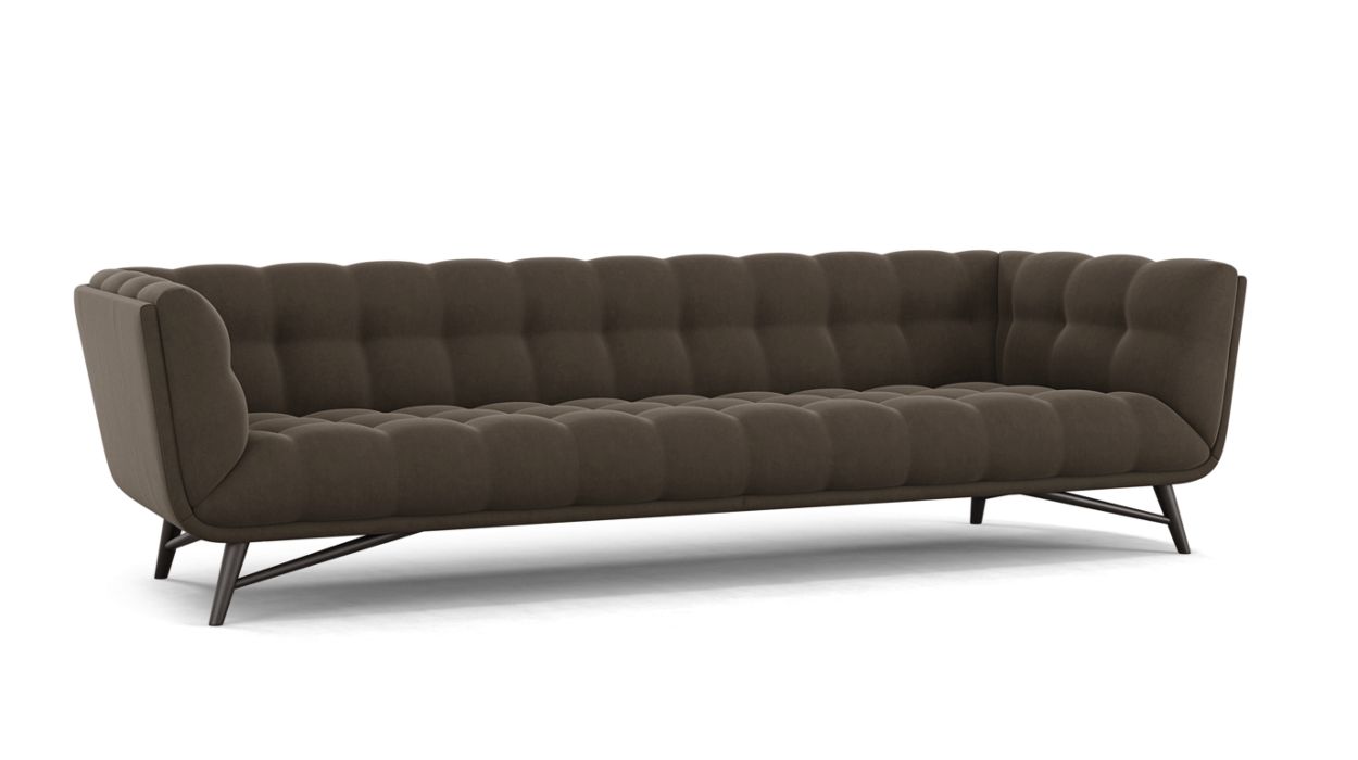 PROFILE LARGE 4-SEAT SOFA by Roche Bobois #Cabaret fabric/Châtaigne