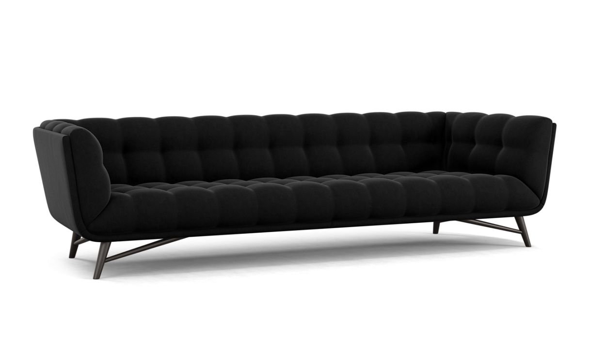 PROFILE LARGE 4-SEAT SOFA by Roche Bobois #Cabaret fabric/Black