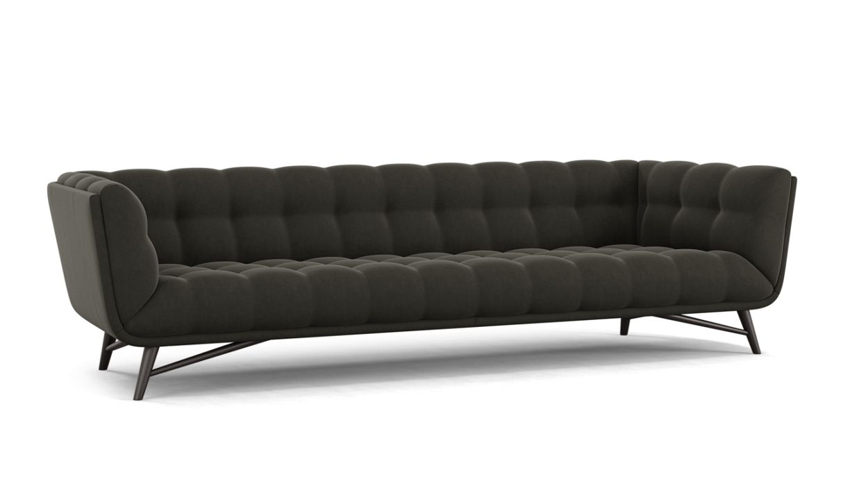 PROFILE LARGE 4-SEAT SOFA by Roche Bobois #Cabaret fabric/Cendre