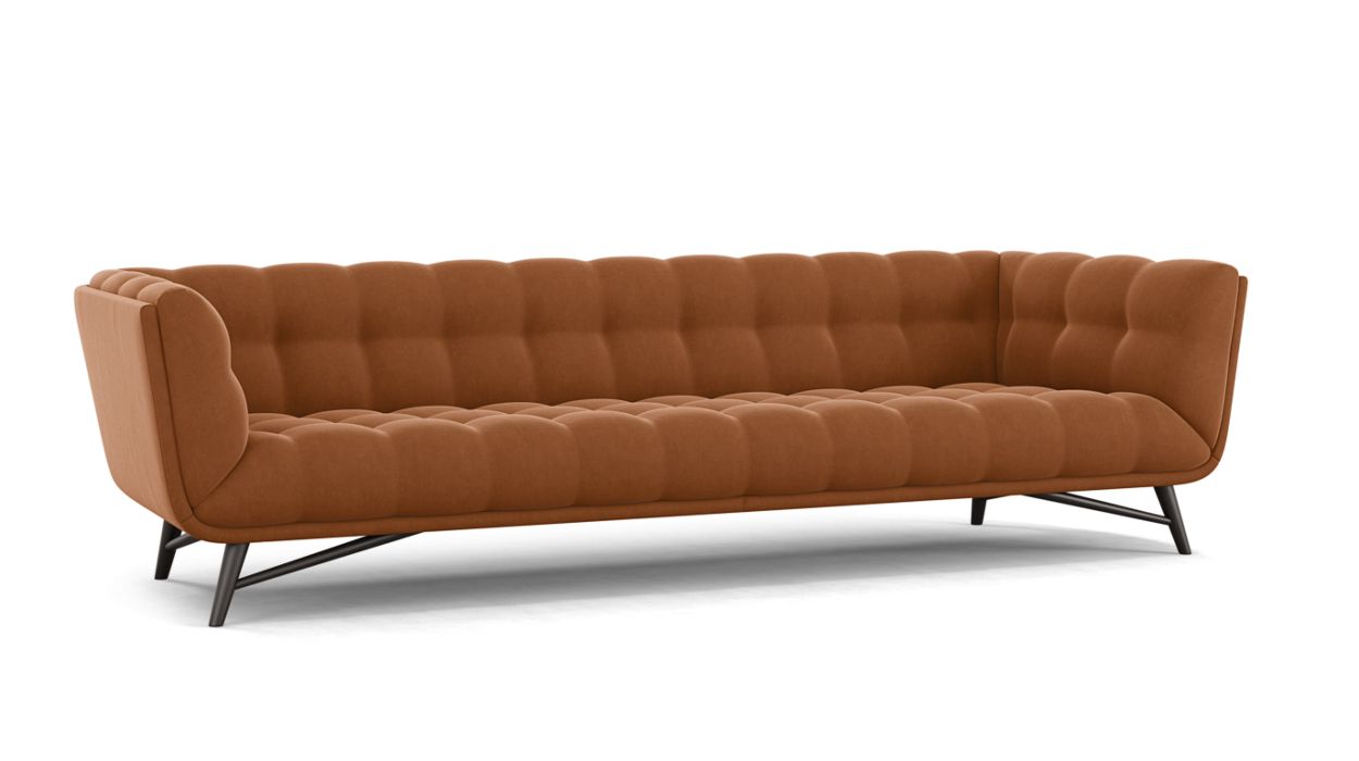 PROFILE LARGE 4-SEAT SOFA by Roche Bobois #Cabaret fabric/Henné