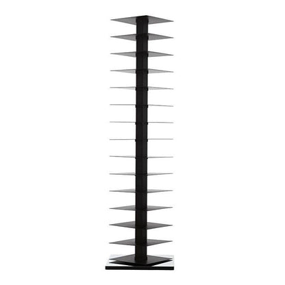 Ptolomeo x4 - Open swivel stainless steel bookcase