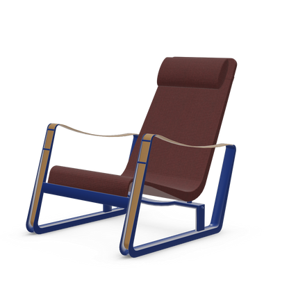 Cite Lounge Chair (Prouve Bleu Marcoule powder-coated (smooth)) by Vitra