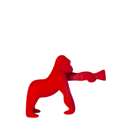 Kong Xs Velvet Finish table / floor lamp by Qeeboo #Red