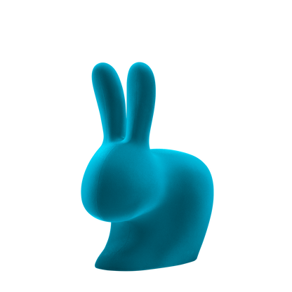 Rabbit Chair Velvet Finish by Qeeboo #Turquoise